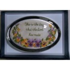 Cross Stitch Kit Glass Paperweight - This is the day
